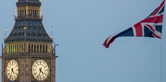 Englische Fahne und Big Ben