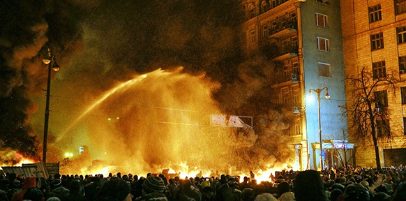 Unruhen und Kämpfe in Kiew