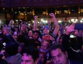 Jubelnde Wählerschaft in New York