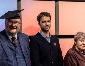 Science Arena: Martin Haidinger, Fabio Wolkenstein und Rotraud Perner