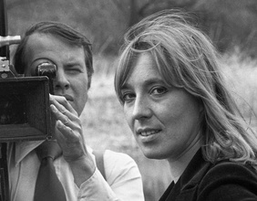 Trautl Brandstaller mit Kameramann Karl Kofler, 1976