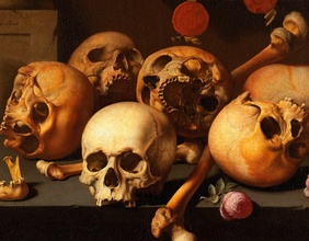Gemälde aus dem 17. Jahrhundert aus den Niederlande (Ausschnitt), Memento Mori