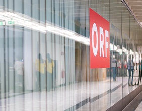 Glaswand im ORF Zentrum