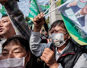 Politische Unterstützer in Taiwan