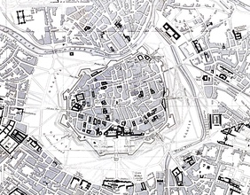 Historischer Plan der Wiener Ringstraße