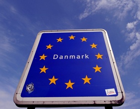 Eu Schild mit Danmark Aufschrift