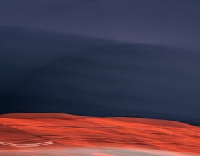 Abstraktion in Blau und Rot