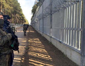 Militär an der polnischen Grenze