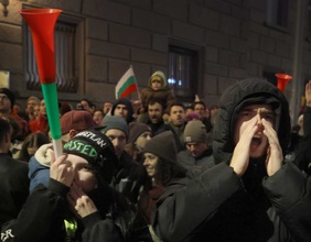 Demonstrant:innen in Bulgarien