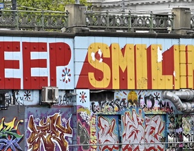 Graffitis am Donaukanal zur Corona Krise