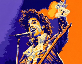 Durch KI verändertes Foto von Prince