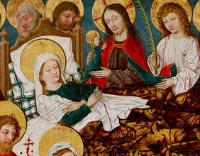 "Der Tod Mariens", Ausschnitt des Gemäldes