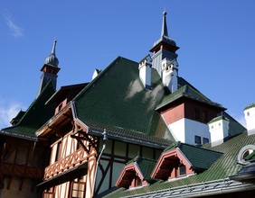 Dach des Südbahnhotels