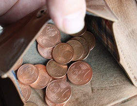 Cent-Münzen im Geldbörserl