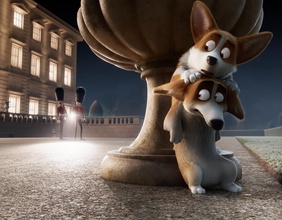 Hunde vor dem Buckinghampalace