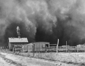 Dust Bowl, Boise City in Oklahoma, 1935