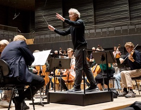 Probenfoto mit dem Symphonieorchester des Bayerischen Rundfunks, Dirigent: Franz Welser-Möst