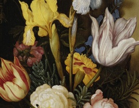 "Blumenbouquet in einer Nische" von Ambrosius Bosschaert der Ältere