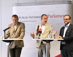 Wolfgang Zinggl, Thomas Drozda und Josef Schellhorn