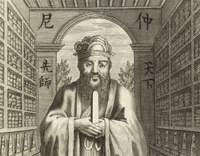 Illustration des Philosophs Konfuzius.