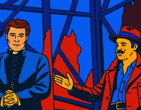 ORF KI-generierte Illustration: "Don Camillo & Peppone"
