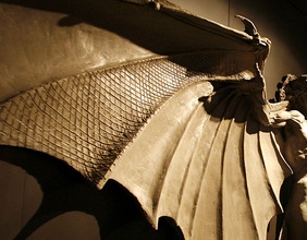 Fledermausflügelartiges Modell nach einer Skizze von Leonardo Da Vinci