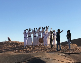 Musiker in der Wüste