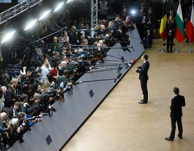 Sebastian Kurz spricht zur Presse