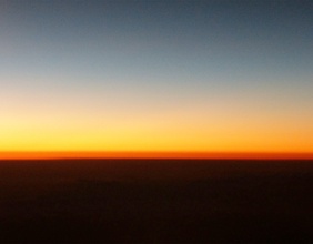 Sonnenuntergang oder -aufgang