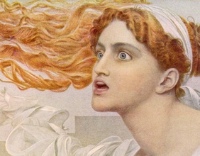 Illustration von Frederick Sandys zu Kassandra, um 1900 (Ausschnitt)