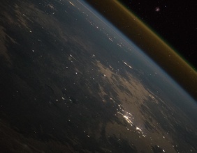 Blick auf die Erde aus dem All