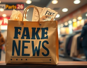 KI-generiertes Bild: Fake-News-Sackerl