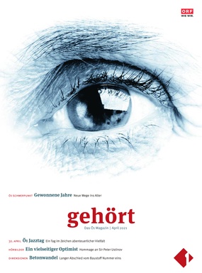 DYNAMO WIEN/FLORIAN JUNGWIRTH Gehörtcover April, Großaufnahme eines Auges