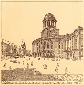 1913: Bankpalast, Blick in die Alserstrasse