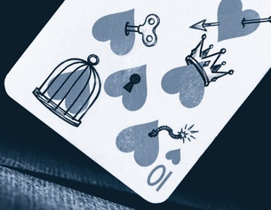 Foto: Die Spielkarte Herz-Zehn