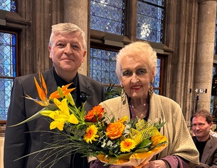 Edith Riether und Helmut Schüller von der "Initiative Weltethos Österreich"