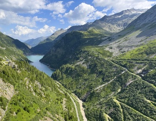 Malta Hauptstufe in Kärnten: Blick vom Kölnbreinspeicher zum Galgenbichlspeicher (Vorspeicher Galgenbichl)