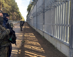 Militär an der polnischen Grenze