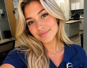 KI-generiertes Bild: Die Krankenschwester Emily Hart