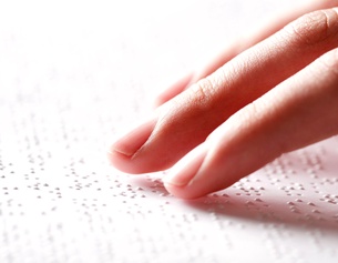 Braille lesen, Finger