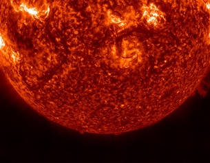 Visualisierung eines Sonnenausbruchs