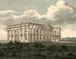 1812: Blick auf das ausgebrannte Weißes Haus (Ausschnitt)
