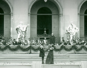 Archiv der Salzburger Festspiele/Photo Ellinger "Jedermann" 1920 mit Alexander Moissi, Johanna Terwin, Werner Krauß