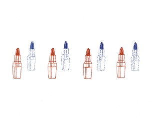 VANESSA STEINER Grafik "Lipsticks"