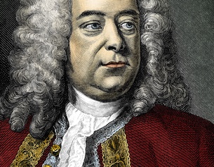 Georg Friedrich Händel, Kupferstich (Ausschnitt)