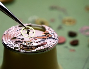 Uhrgehäuse, das Innere einer Uhr