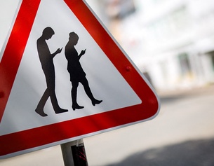 Smombie-Schild