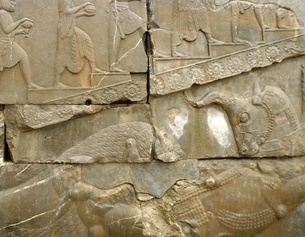 AFP/MEHRI BEHROUZ Relief bei Xerxes' Palast in Iran