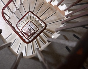 Schneckenhauswirbeliges Stiegenhaus