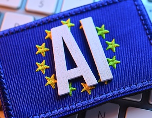 AI steht auf einem EU-Batch